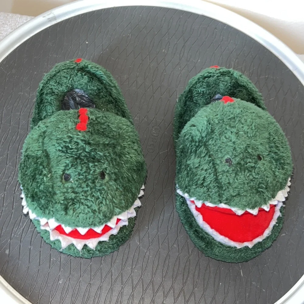 Totes Dinosaur Slippers Boy Size 13-1